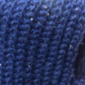 Royal blue yarn & sequined infinity scarf